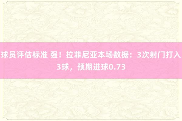 球员评估标准 强！拉菲尼亚本场数据：3次射门打入3球，预期进球0.73