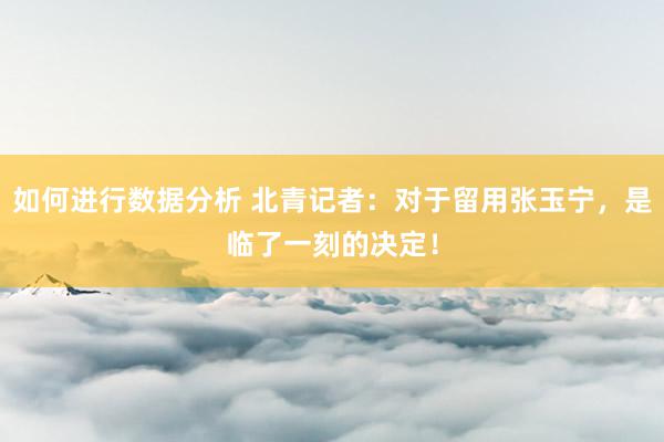 如何进行数据分析 北青记者：对于留用张玉宁，是临了一刻的决定！