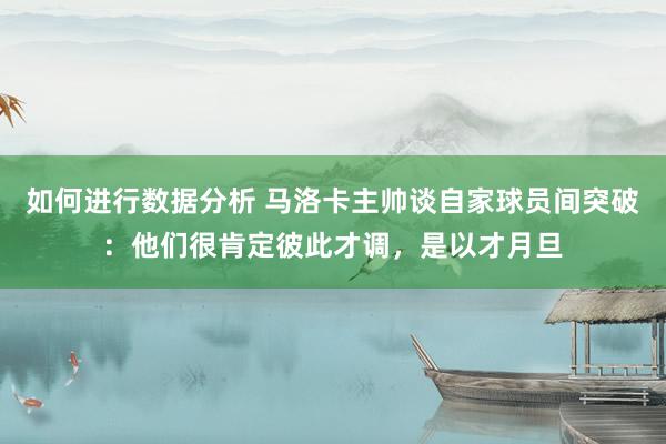 如何进行数据分析 马洛卡主帅谈自家球员间突破：他们很肯定彼此才调，是以才月旦