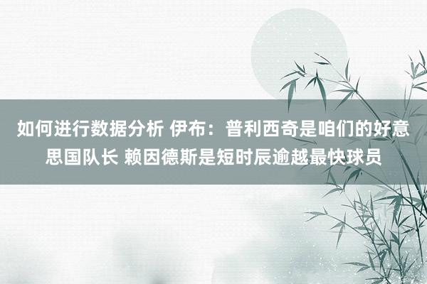 如何进行数据分析 伊布：普利西奇是咱们的好意思国队长 赖因德斯是短时辰逾越最快球员