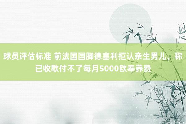 球员评估标准 前法国国脚德塞利拒认亲生男儿，称已收歇付不了每月5000欧奉养费