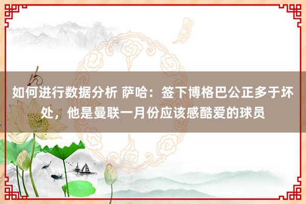 如何进行数据分析 萨哈：签下博格巴公正多于坏处，他是曼联一月份应该感酷爱的球员