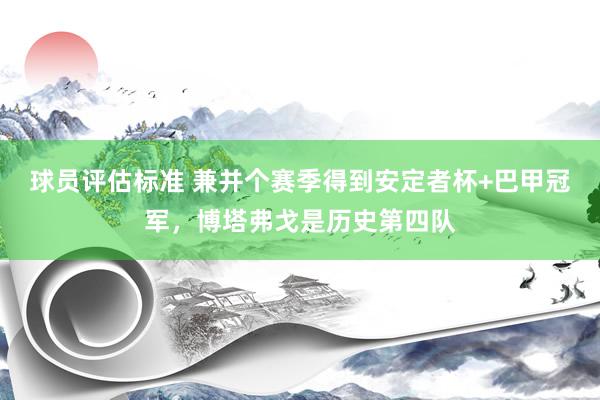 球员评估标准 兼并个赛季得到安定者杯+巴甲冠军，博塔弗戈是历史第四队