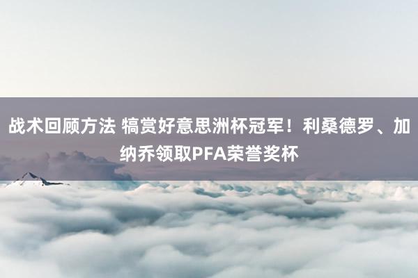 战术回顾方法 犒赏好意思洲杯冠军！利桑德罗、加纳乔领取PFA荣誉奖杯