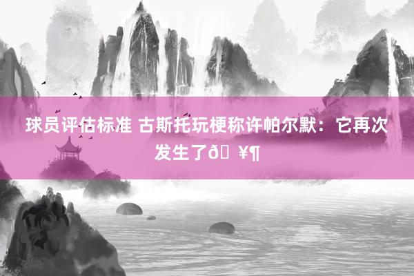 球员评估标准 古斯托玩梗称许帕尔默：它再次发生了🥶