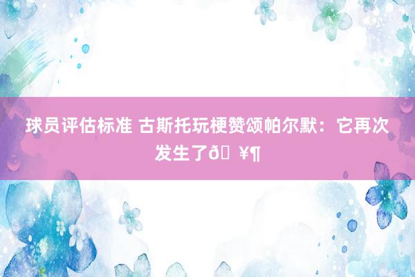 球员评估标准 古斯托玩梗赞颂帕尔默：它再次发生了🥶