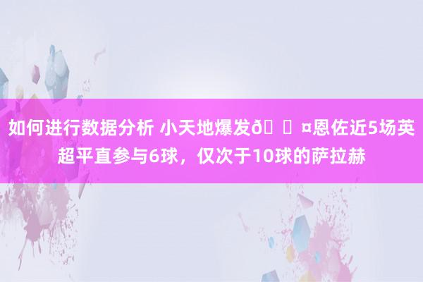 如何进行数据分析 小天地爆发😤恩佐近5场英超平直参与6球，仅次于10球的萨拉赫